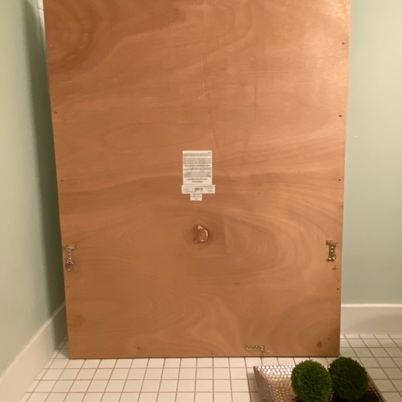 Stylish Black with Gold Trim Wood Frame Mirror - Picture 8 of 9